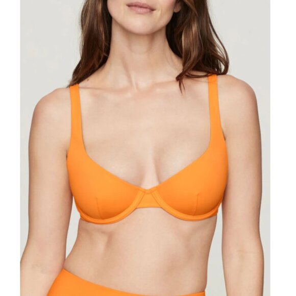 NWT CUUP The Scoop Bathing Suit top in Nectar Orange - 32C / 34B - Picture 1 of 5
